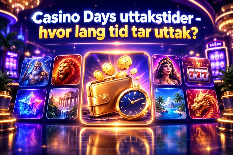 Casino Days uttakstider - hvor lang tid tar uttak?