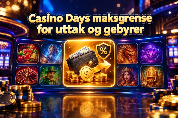 Casino Days maksgrense for uttak og gebyrer